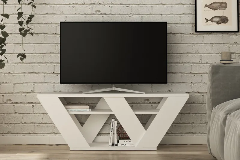 Homitis Tv-Bänk 110 cm - Vit - Möbler - Vardagsrum - Tv-möbler & mediamöbler - Tv-bänkar