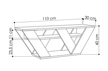 Homitis Tv-Bänk 110 cm - Vit - Möbler - Vardagsrum - Tv-möbler & mediamöbler - Tv-bänkar