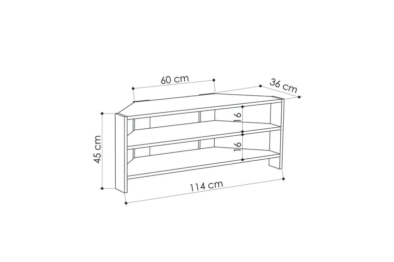 Homitis Tv-bänk 114 cm - Brun - Möbler - Vardagsrum - Tv-möbler & mediamöbler - Tv-bänkar