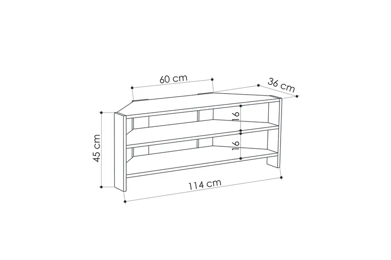 Homitis Tv-bänk 114 cm - Ljusbrun - Möbler - Vardagsrum - Tv-möbler & mediamöbler - Tv-bänkar