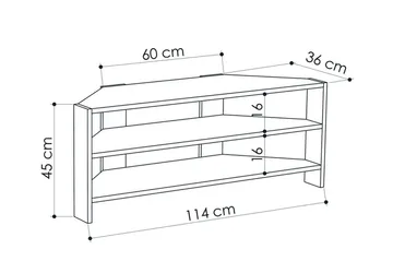 Homitis Tv-bänk 114 cm - Vit - Möbler - Vardagsrum - Tv-möbler & mediamöbler - Tv-bänkar