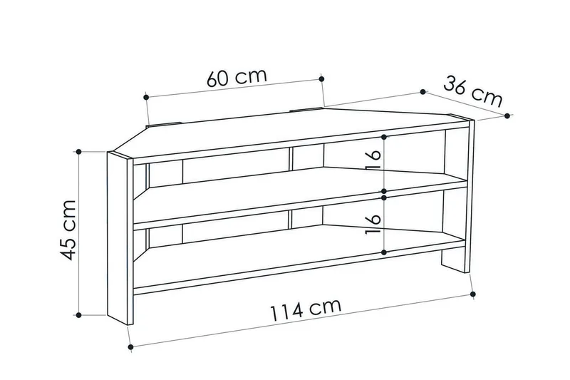 Homitis Tv-bänk 114 cm - Vit - Möbler - Vardagsrum - Tv-möbler & mediamöbler - Tv-bänkar