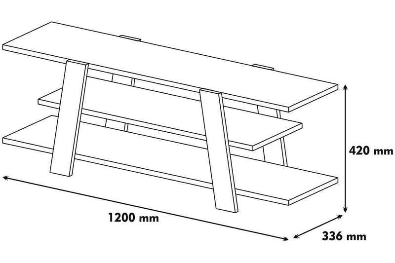 Hovdane TV-Bänk 120 cm - Brun - Möbler - Vardagsrum - Tv-möbler & mediamöbler - Tv-bänkar