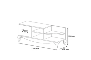 Hovdane TV-Bänk 130 cm - Vit - Möbler - Vardagsrum - Tv-möbler & mediamöbler - Tv-bänkar