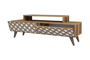Hovdane TV-Bänk 140 cm - Brun/Vit - Möbler - Vardagsrum - Tv-möbler & mediamöbler - Tv-bänkar