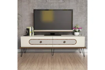 Hovdane TV-Bänk 145 cm - Brun/Vit - Möbler - Vardagsrum - Tv-möbler & mediamöbler - Tv-bänkar