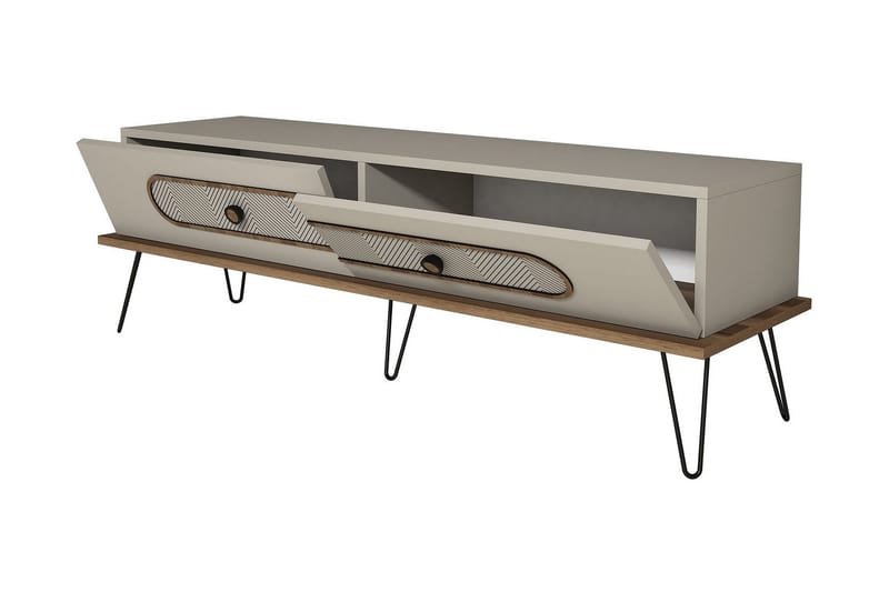 Hovdane TV-Bänk 145 cm - Brun/Vit - Möbler - Vardagsrum - Tv-möbler & mediamöbler - Tv-bänkar