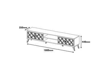 Hovdane TV-Bänk 180 cm - Brun/Vit - Möbler - Vardagsrum - Tv-möbler & mediamöbler - Tv-bänkar