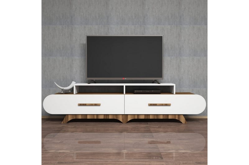 Hovdane TV-Bänk 205 cm - Brun/Vit - Möbler - Vardagsrum - Tv-möbler & mediamöbler - Tv-bänkar
