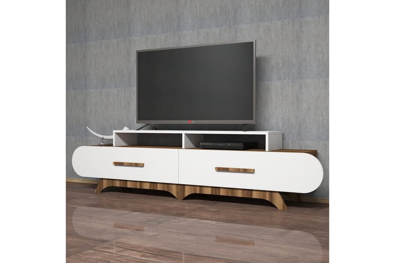 Hovdane TV-Bänk 205 cm - Brun/Vit - Möbler - Vardagsrum - Tv-möbler & mediamöbler - Tv-bänkar