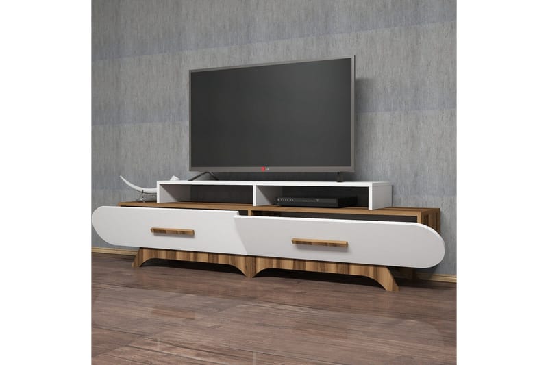 Hovdane TV-Bänk 205 cm - Brun/Vit - Möbler - Vardagsrum - Tv-möbler & mediamöbler - Tv-bänkar