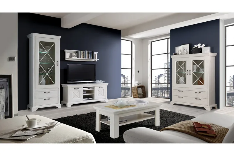 Hurlston TV-Bänk 147 cm - Vit - Möbler - Vardagsrum - Tv-möbler & mediamöbler - Tv-bänkar