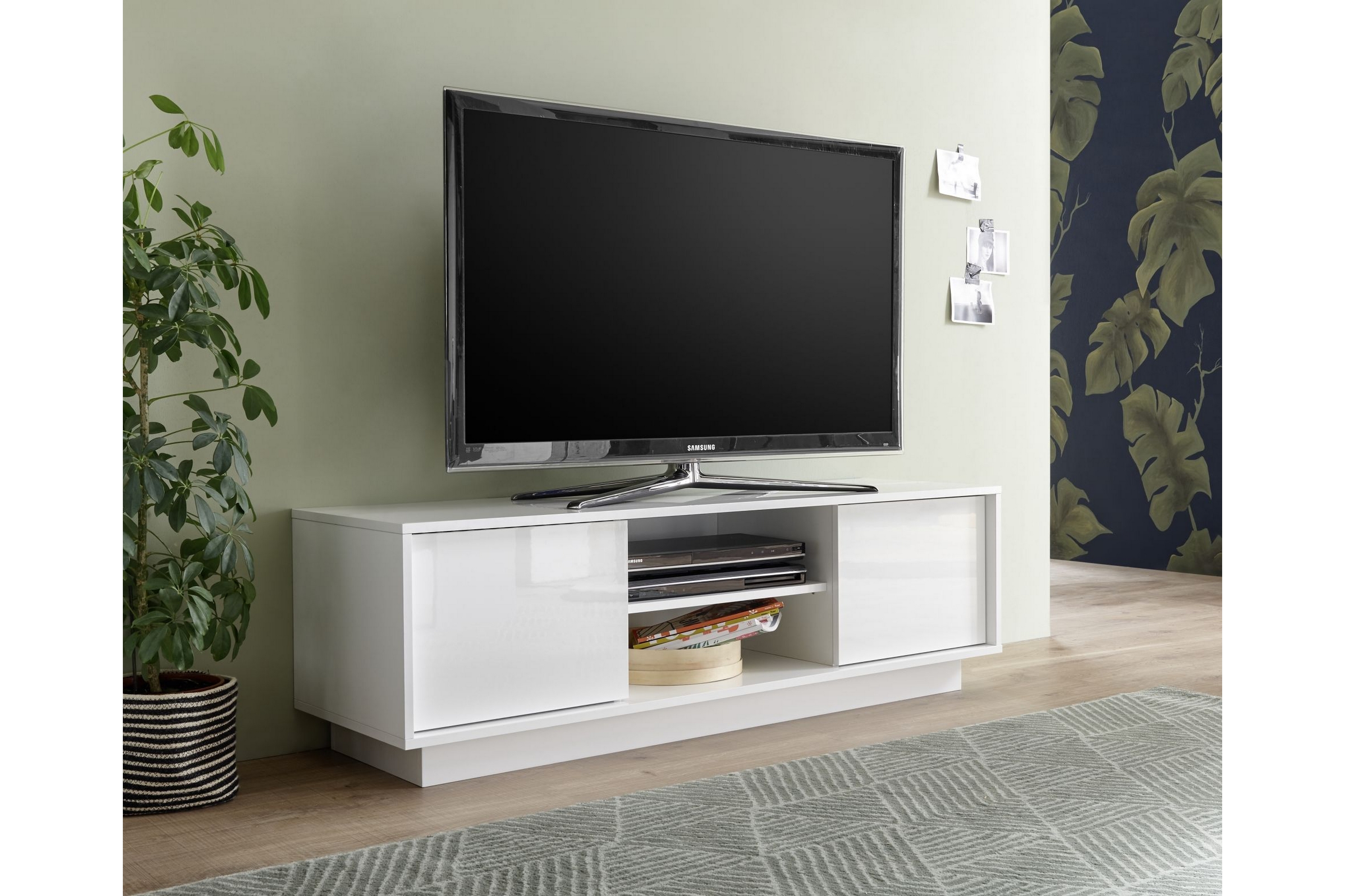 hyllie tv-bänk 159 cm vit -