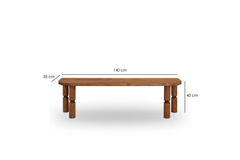 Ida Tv-bänk 140 cm - Brun - Möbler - Vardagsrum - Tv-möbler & mediamöbler - Tv-bänkar