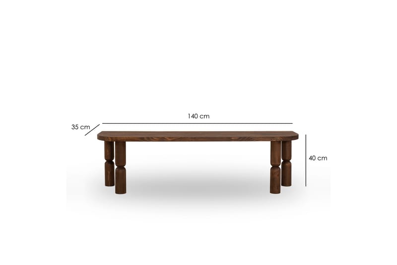 Ida Tv-bänk 140 cm - Valnöt - Möbler - Vardagsrum - Tv-möbler & mediamöbler - Tv-bänkar