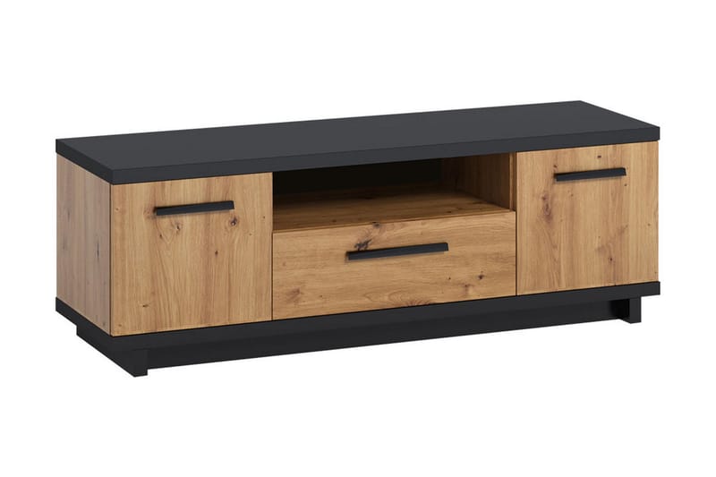 ILMARI TV-bänk 40x135 cm Ek/Svart - Ek/Svart - Möbler - Vardagsrum - Tv-möbler & mediamöbler - Tv-bänkar