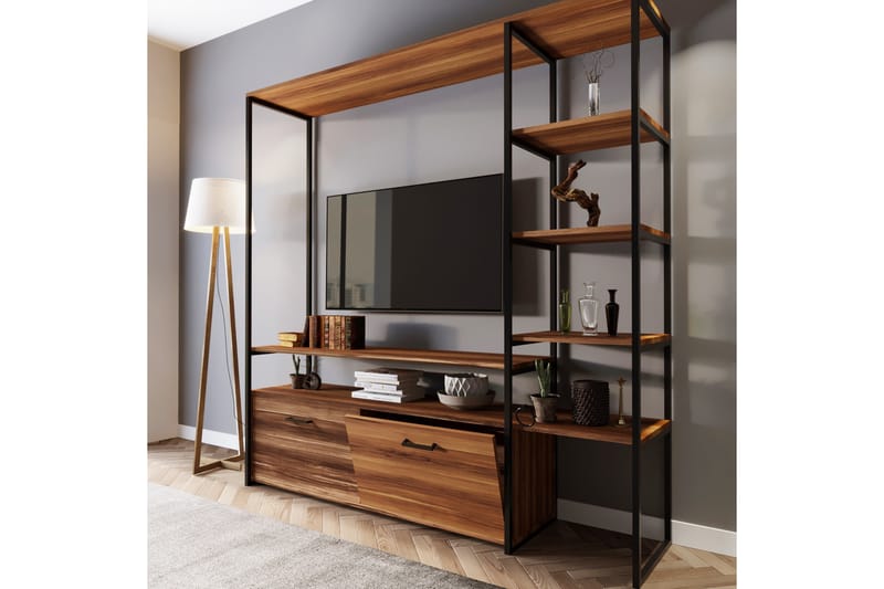 ILUCOTEN Tv-bänk 180 cm Valnöt - Möbler - Vardagsrum - Tv-möbler & mediamöbler - Tv-bänkar