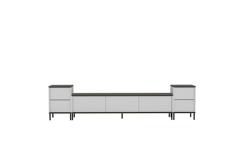 Imaj Tv-bänk 260 cm Guld/Svart/Vit - Möbler - Vardagsrum - Tv-möbler & mediamöbler - Tv-bänkar