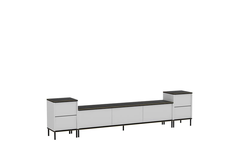 Imaj Tv-bänk 260 cm - Guld/Svart/Vit - Möbler - Vardagsrum - Tv-möbler & mediamöbler - Tv-bänkar