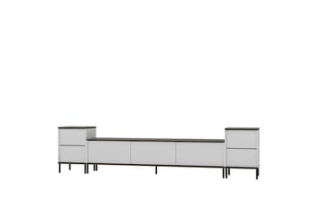 Imaj Tv-bänk 260 cm - Guld/Svart/Vit - Möbler - Vardagsrum - Tv-möbler & mediamöbler - Tv-bänkar