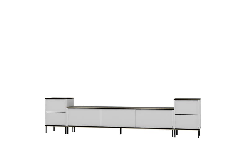 Imaj Tv-bänk 260 cm - Guld/Svart/Vit - Möbler - Vardagsrum - Tv-möbler & mediamöbler - Tv-bänkar