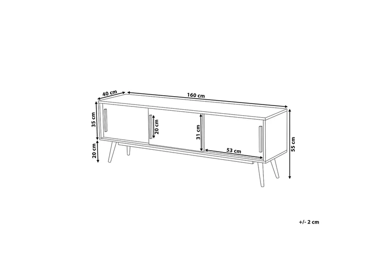 Indiana Tv-Bänk 40x160 cm - Vit - Möbler - Vardagsrum - Tv-möbler & mediamöbler - Tv-bänkar