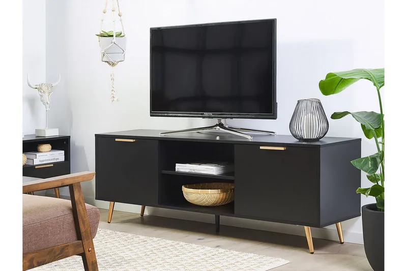 Indio TV-bänk 166x40 cm - Svart - Möbler - Vardagsrum - Tv-möbler & mediamöbler - Tv-bänkar