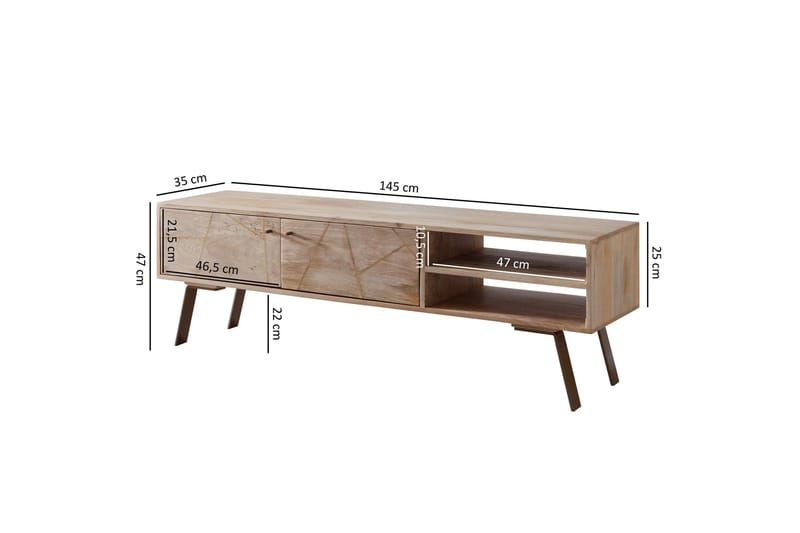 Innella TV-Bänk 145 cm - Trä/natur - Möbler - Vardagsrum - Tv-möbler & mediamöbler - Tv-bänkar