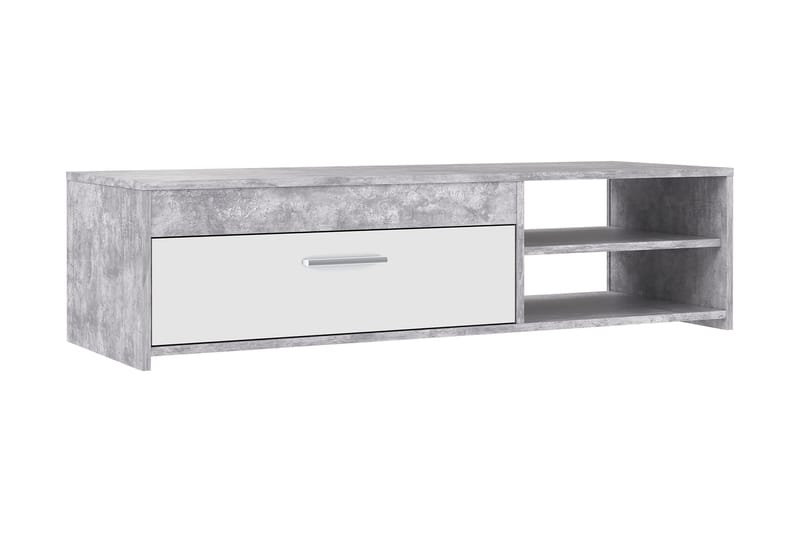 Iztaza Tv-bänk 120 cm, Betonggrå/Vit