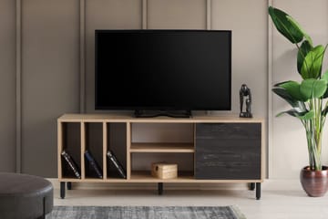 JAENA Tv-bänk 140 cm Natur/Mörkbrun