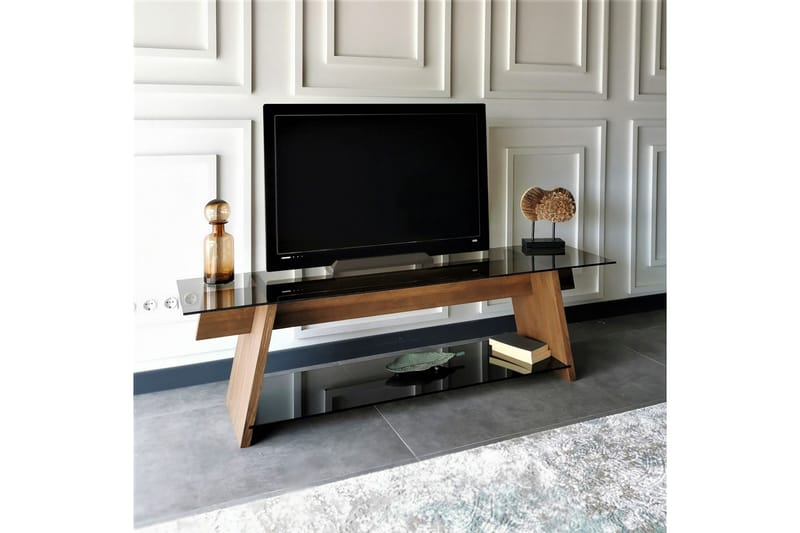 Jamerria TV-Bänk 158 cm - Valnöt/Svart - Möbler - Vardagsrum - Tv-möbler & mediamöbler - Tv-bänkar