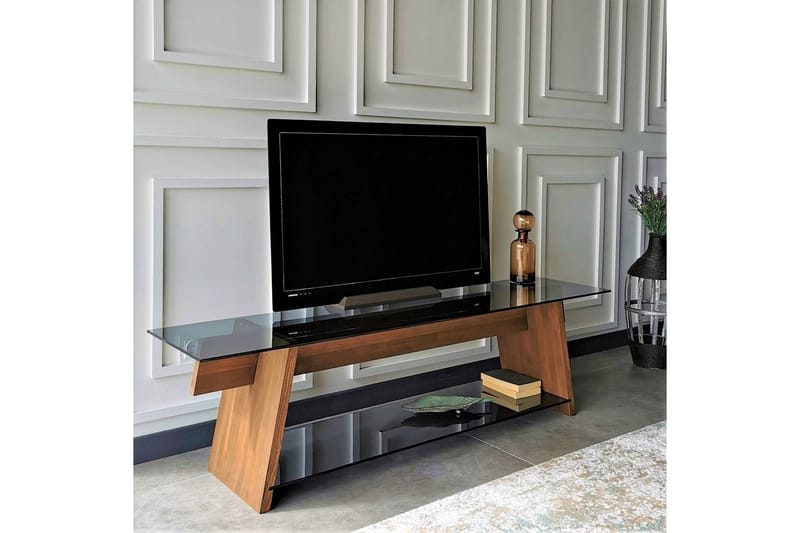 Jamerria TV-Bänk 158 cm - Valnöt/Svart - Möbler - Vardagsrum - Tv-möbler & mediamöbler - Tv-bänkar