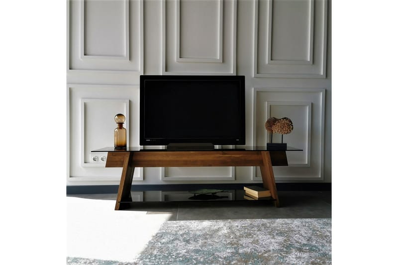 Jamerria TV-Bänk 158 cm - Valnöt/Svart - Möbler - Vardagsrum - Tv-möbler & mediamöbler - Tv-bänkar