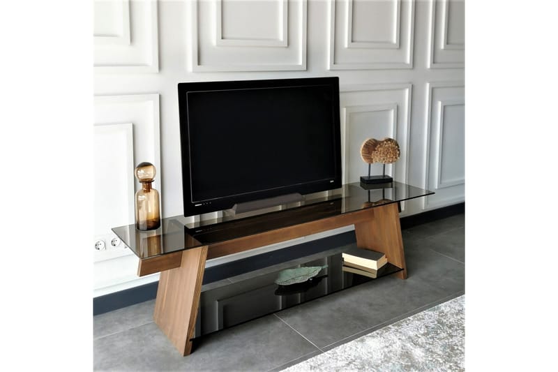 Jamerria TV-Bänk 158 cm - Valnöt/Svart - Möbler - Vardagsrum - Tv-möbler & mediamöbler - Tv-bänkar