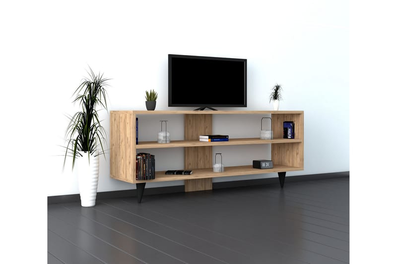 JASHAUNA TV-Bänk 120 cm Oak - Möbler - Vardagsrum - Tv-möbler & mediamöbler - Tv-bänkar