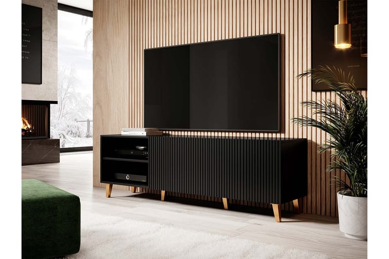 Juniskär Tv-bänk 40x52x150  cm Svart - Möbler - Vardagsrum - Tv-möbler & mediamöbler - Tv-bänkar