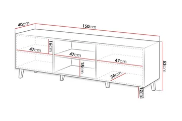 Juniskär Tv-bänk 40x52x150 cm - Svart - Möbler - Vardagsrum - Tv-möbler & mediamöbler - Tv-bänkar