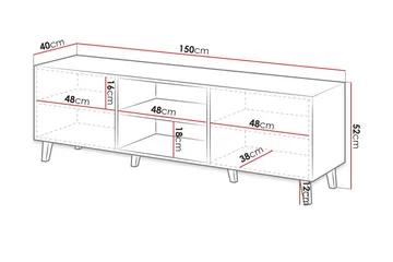 Juniskär Tv-bänk 40x52x150 cm - Svart - Möbler - Vardagsrum - Tv-möbler & mediamöbler - Tv-bänkar
