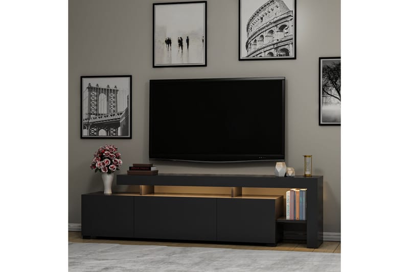 Jurukovo Tv-bänk 192 cm - Antracit - Möbler - Vardagsrum - Tv-möbler & mediamöbler - Tv-bänkar