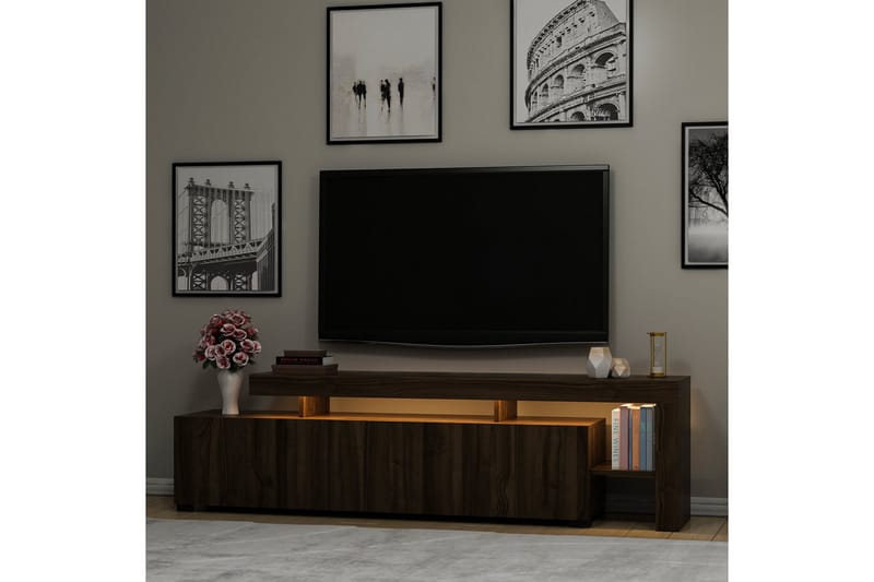 JURUKOVO Tv-bänk 192x37 cm Brun - Möbler - Vardagsrum - Tv-möbler & mediamöbler - Tv-bänkar