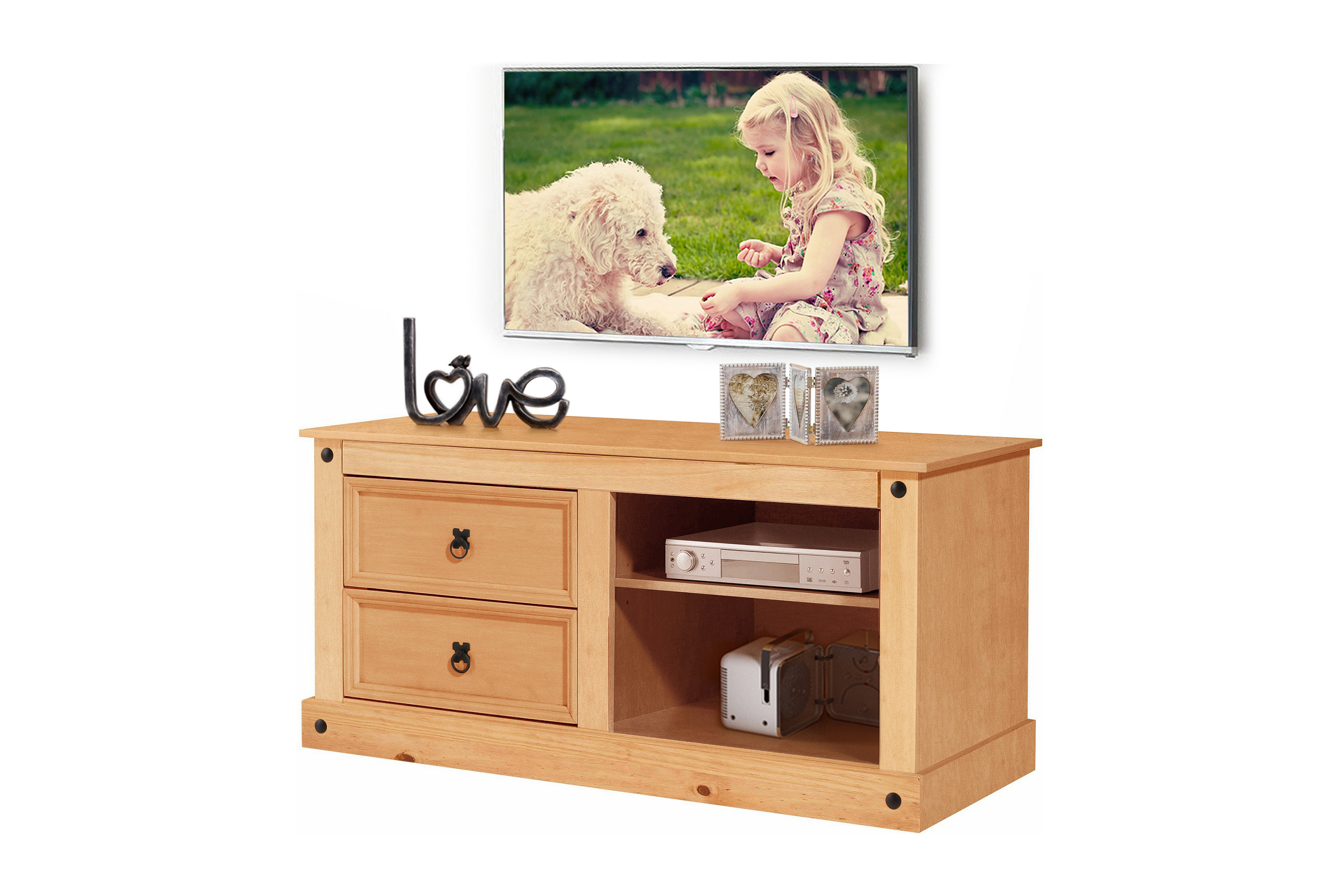 kagisa tv-bänk 120 ljusbrun -