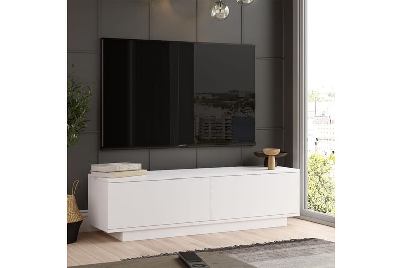 KANNOR Tv-bänk 140 cm Vit - Möbler - Vardagsrum - Tv-möbler & mediamöbler - Tv-bänkar