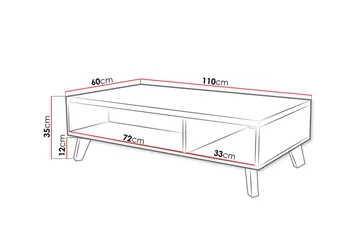 Kardos TV-bänk 110 cm - Vit/Ek - Möbler - Vardagsrum - Tv-möbler & mediamöbler - Tv-bänkar