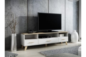 Kardos TV-bänk 180 cm i Ek - Vit|Beige - Möbler - Vardagsrum - Tv-möbler & mediamöbler - Tv-bänkar