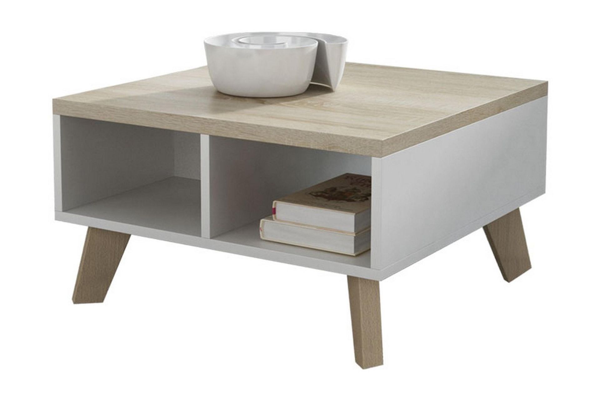 kardos tv-bänk 60 cm - vit/ek