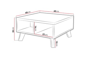 Kardos TV-bänk 60 cm - Vit/Ek - Möbler - Vardagsrum - Tv-möbler & mediamöbler - Tv-bänkar
