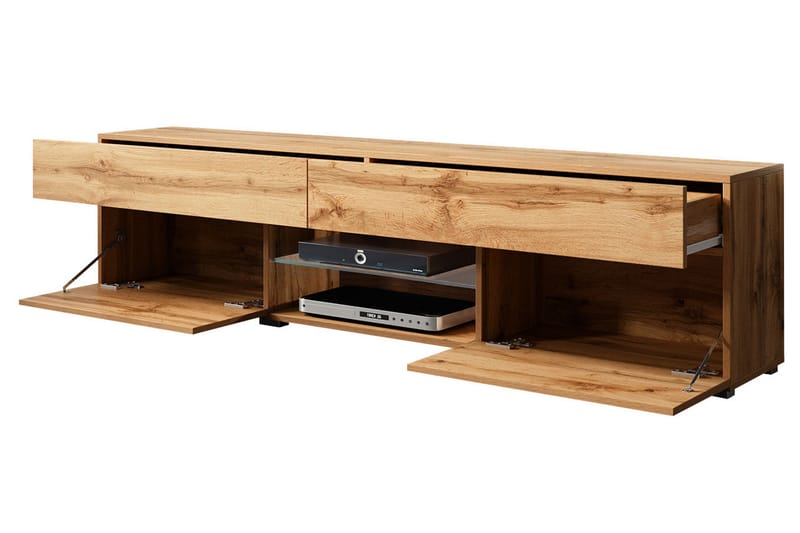 Kazuki Tv-bänk 34,5 cm Vit högglans - Vit - Möbler - Vardagsrum - Tv-möbler & mediamöbler - Tv-bänkar