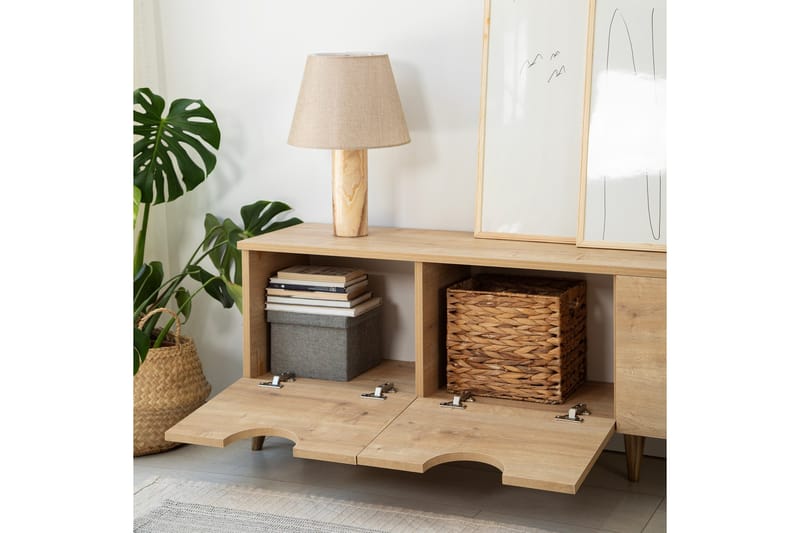 Khalidur Tv-bänk 180 cm - Ek - Möbler - Vardagsrum - Tv-möbler & mediamöbler - Tv-bänkar
