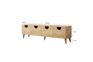 Khalidur Tv-bänk 180 cm - Ek - Möbler - Vardagsrum - Tv-möbler & mediamöbler - Tv-bänkar