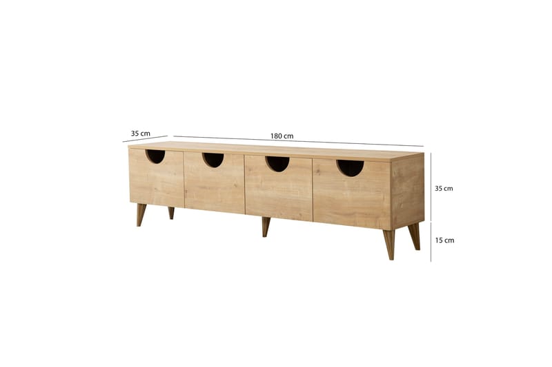 Khalidur Tv-bänk 180 cm - Ek - Möbler - Vardagsrum - Tv-möbler & mediamöbler - Tv-bänkar